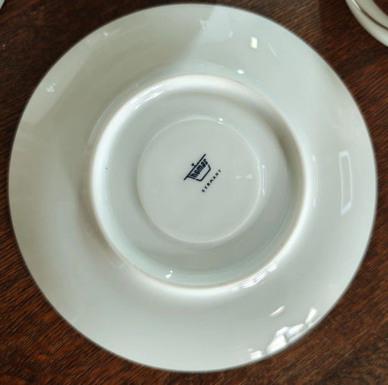 Servizio da tè Thomas Germany anni '50 - Design Sigvard Bernadotte, Set di posate, Porcellana, Argento (foto 14 di 15)