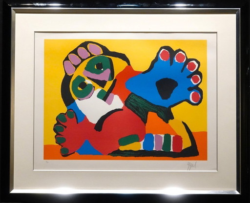 Karel Appel (CoBrA) - Le garçon à la main bleue