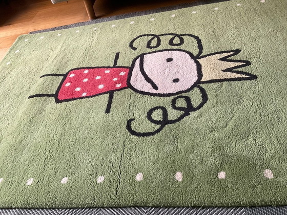 Image 1 of Wool carpet for a kid’s room with a princess