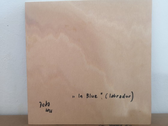 Gemälde, Ölgemälde, In Blau (Labrador) – Gemälde & Zeichnungen, Wood (photo 5 of 5)