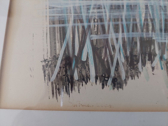 Image 1 of Original Signed Abstract Impressionist Watercolour Painting.