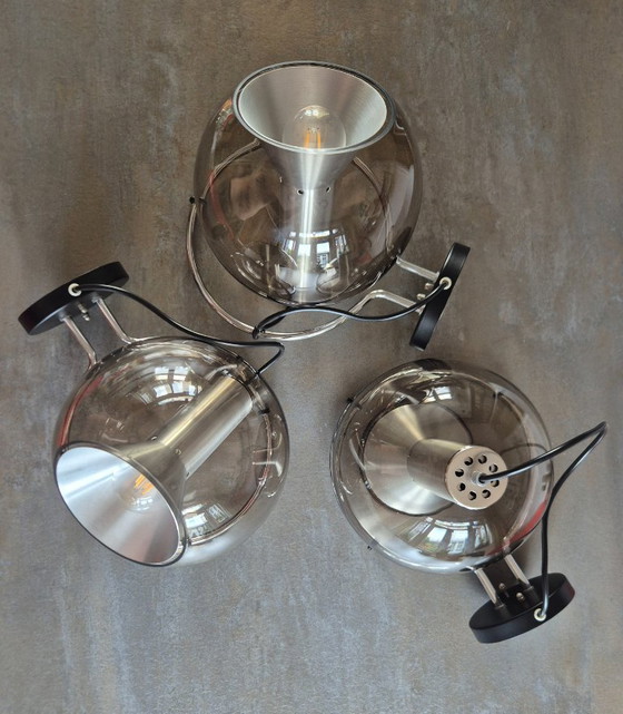 Image 1 of Vintage wall lamps - RAAK | set of 3 globes - 1960s