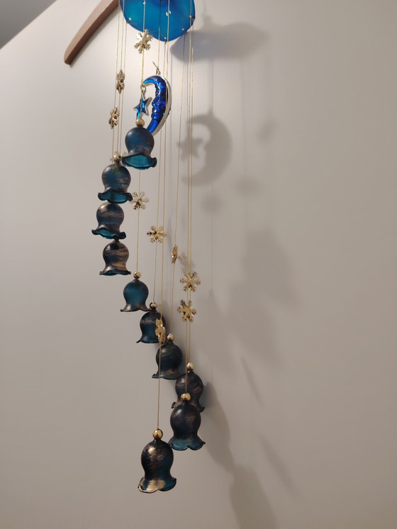 Image 1 of Campanelli eolici in vetro vintage Austen Glass Art con confezione originale