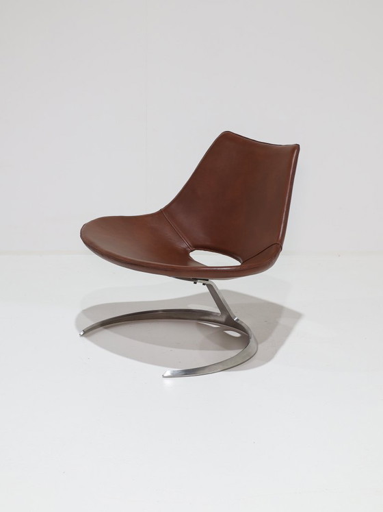 Scimitar Chair IS63 Fabricius and Kastholm Ivan Schlechter – Fabricius en Kastholm, Armchairs, Metal, Leather (photo 2 of 15)