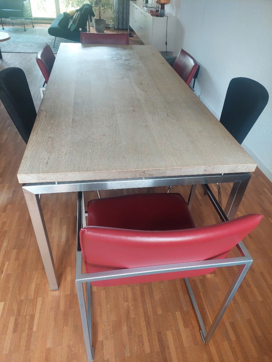 Dining table (Old Iron Oak) – B'ROOCHE, Wood, rvs (photo 2 of 5)