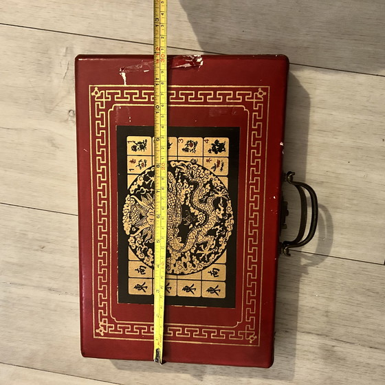 Image 1 of Antiek zeldzaam Mahjong spel