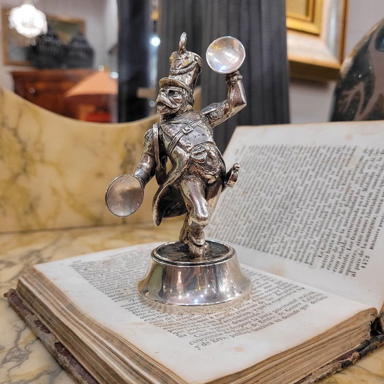 Image 1 of "Singe musicien, argent massif, 20e s. - Espagne