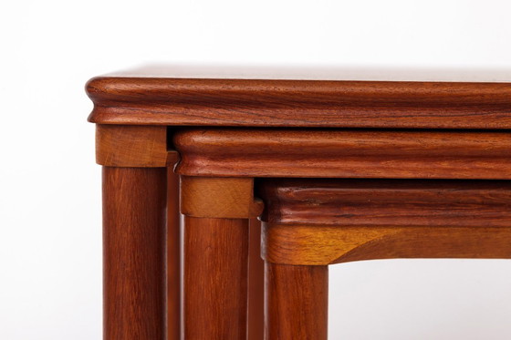 Image 1 of Set of 3 Teak Nesting Tables – 1970s Danish Mid-Century Modern Design, Vintage Side Tables, Scandinavian Teak Furniture