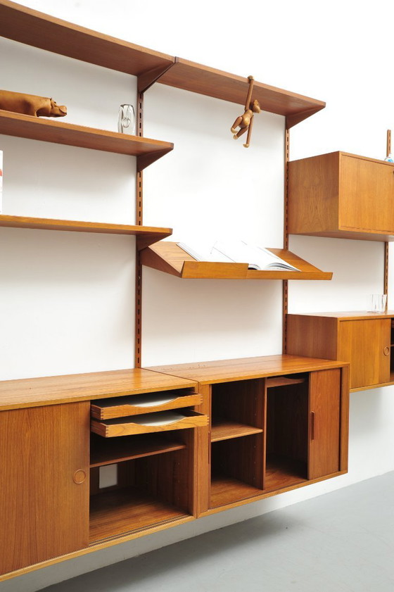 Image 1 of Modular wall shelf by Kai Kristiansen for Feldballes Møbelfabrik (1960s)
