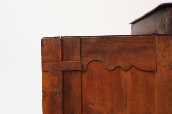 Image 1 of Rare French provincial carved cabinet or buffet with great patina, dated 1841