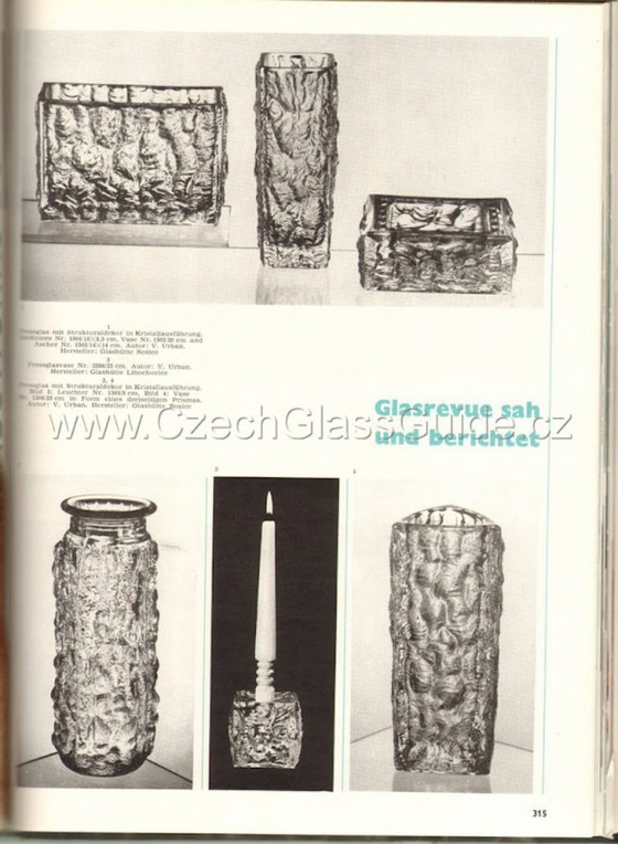 Image 1 of Vintage Ice Blue Glass Vase Moravia by Vladislav Urban: Mid-Century Modern Czech Design