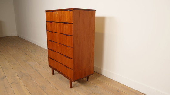Image 1 of Commode Vintage | Teck | 6 Tiroirs | 121 cm