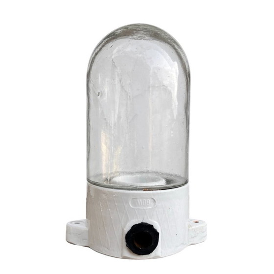 Image 1 of Transparante industriële wandlamp, Lindner & Co., Duitsland, jaren 70.