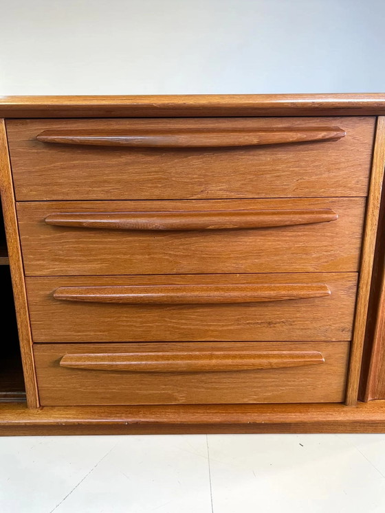 Rare Bernhard Pedersen (BPS-M) Teak Sideboard Model 1560, Denmark 1960s, 250 cm, Tambour Doors, Mid Century (photo 12 of 15)
