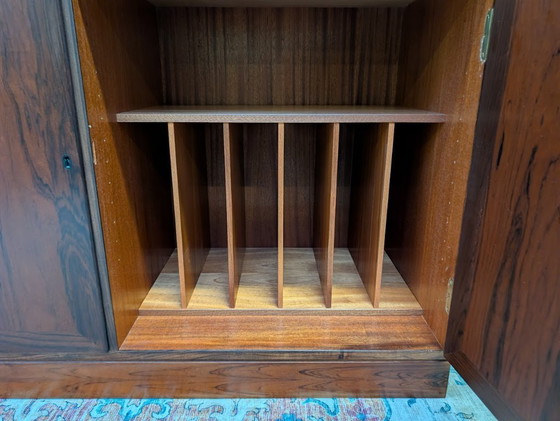 Image 1 of Meuble vinyle vintage en palissandre, fabriqué par Kai Winding pour P. Jeppesen Mobelfabrik, années 1960