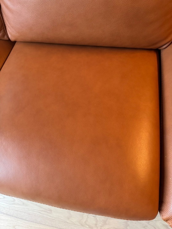 Image 1 of Lederen zetel zo goed als nieuw 