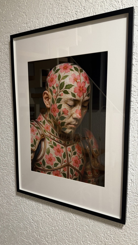 Image 1 of Kintsugi Samurai Sakura Warrior di Rotan Hunt Murale