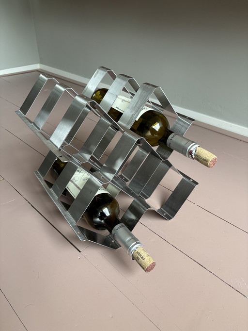 Porte-bouteilles en acier inoxydable pour 6 bouteilles