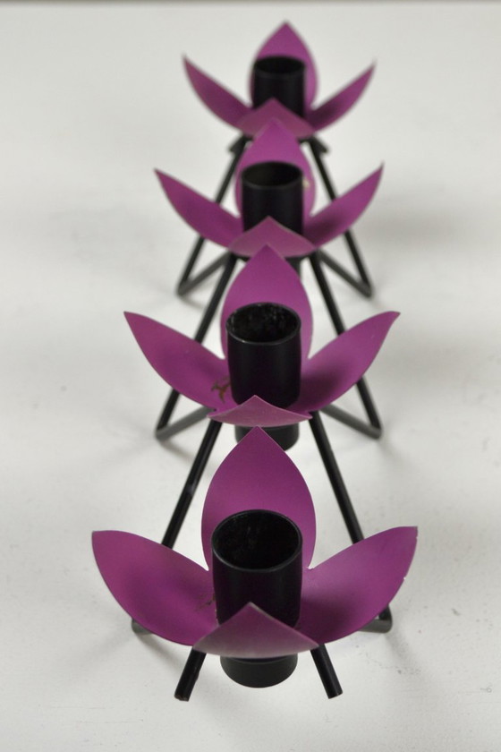 Image 1 of Candelabro Mid-Century Modern disegnato da Gunnar Ander per Ystad-Metall, Svezia, anni '50