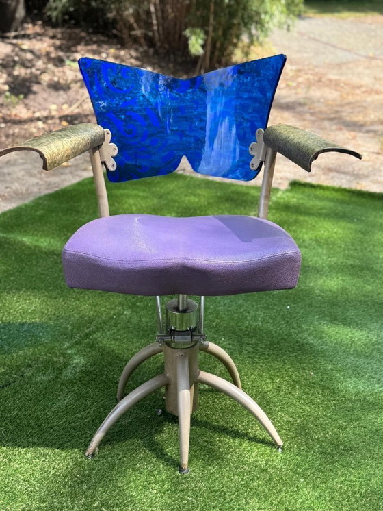 Image 1 of Set of 5/6 Bořek Šípek Maletius chairs – Maletti Italy – Memphis postmodern design – restoration project.