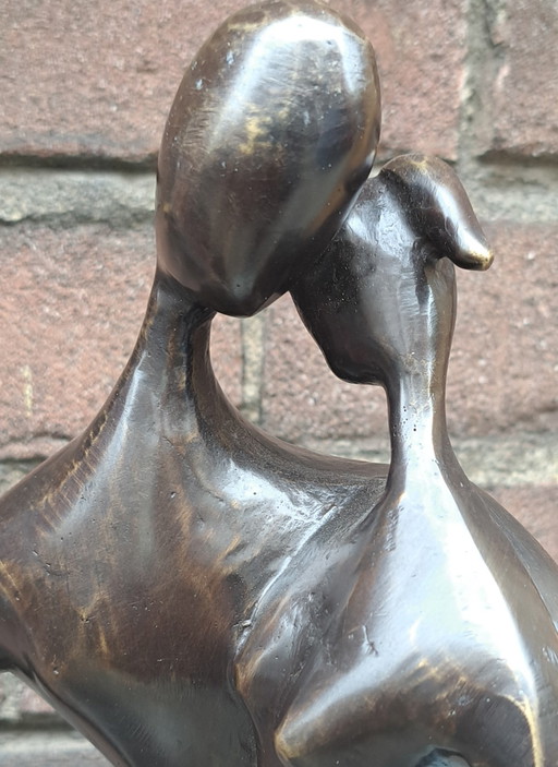 Sculpture en bronze « Connectés »