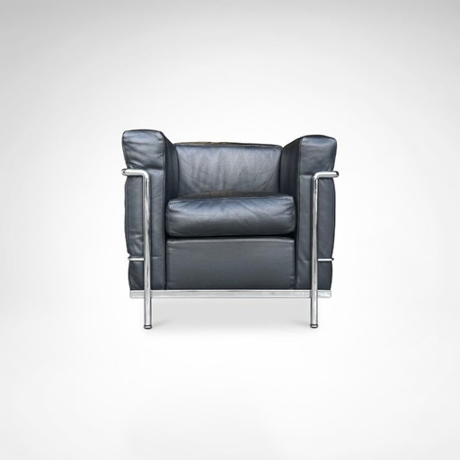 Poltrona LC2 di Le Corbusier e altri per Cassina, anni '90. – fauteuils, Metal, Leather