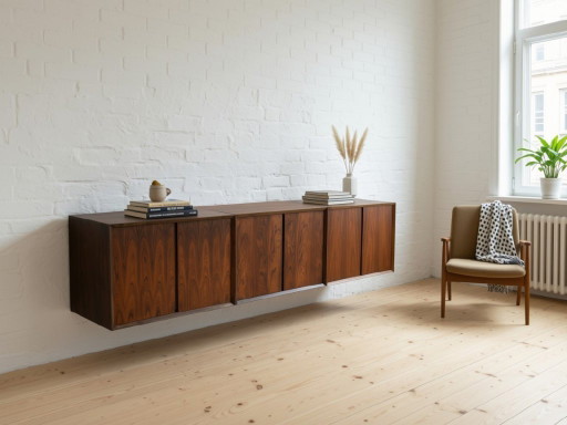 Poul Cadovius Floating Wall Mounted Rosewood Sideboard By Cado, 1960s. – dressoirs (photo 2 of 14)