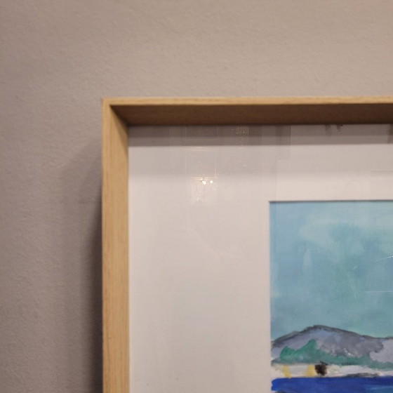 Image 1 of Gouache on paper “La baie de Marseille, vue depuis L’Estaque”, following Paul Cézanne, post-impressionism, s. XX – France