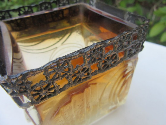 Image 1 of Turun Hopea Finnland Pentti Sarpaneva Gefäß aus Glas/Bonze, brutalistisch, 1972