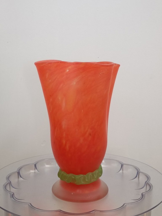 Image 1 of Large pâte de verre vase, France, 1960s
