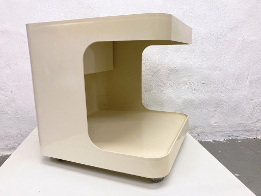 Carrello bar in plastica su ruote design Marcello Siard per Longato modello Game anni '70