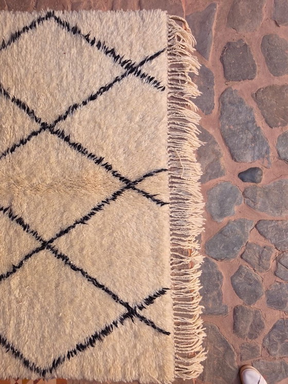 Image 1 of Tapis Shaggy Beni Ourain 195 x 155 cm