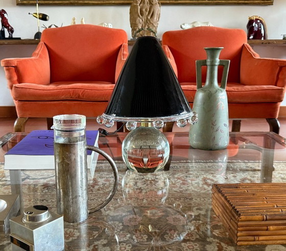 Image 1 of Lampada da tavolo in vetro di Murano, modello Budur, Roberto Pamio, Leucos, Italia, anni '70.