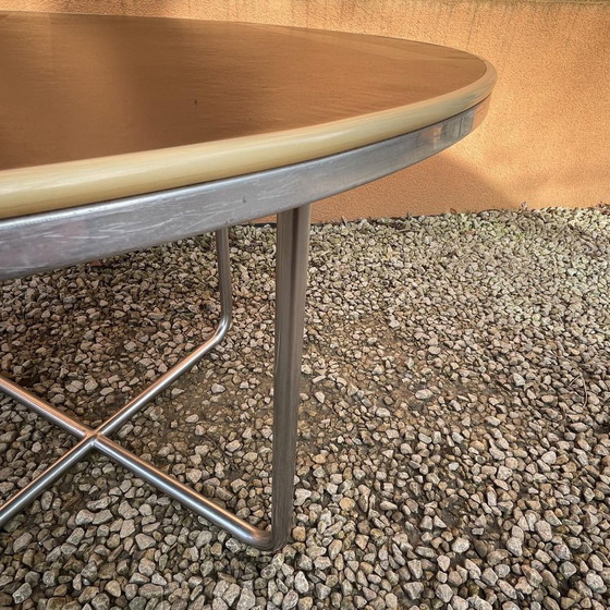 Table basse moderniste Art Déco Bauhaus avec structure en acier tubulaire de Willem Hendrik Gispen, 1930 (photo 5 of 14)