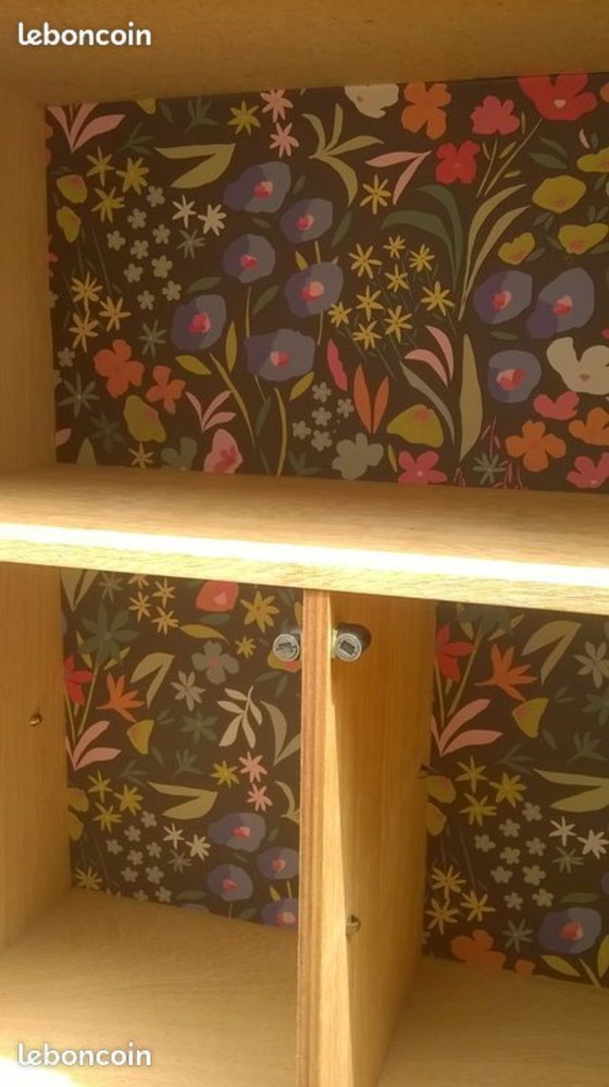 Image 1 of Two-door rattan sideboard in the Audoux Minet style