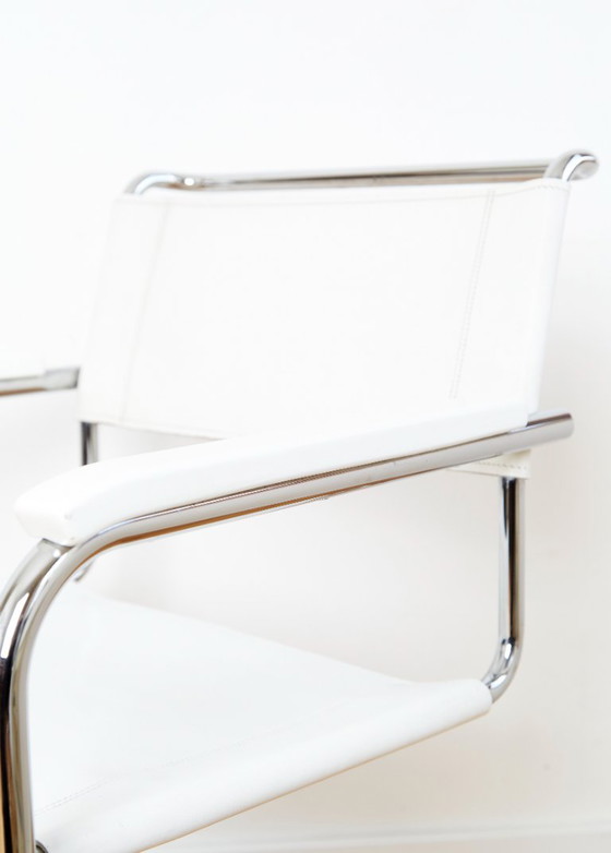 Set di 4 poltrone Modello S34 di Mart Stam per Thonet – Sedie da pranzo, Leather (photo 10 of 21)