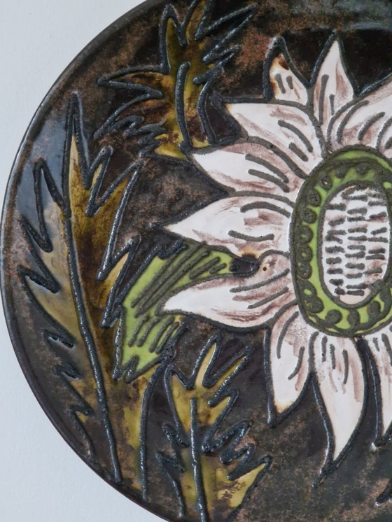 Image 1 of Piatto da parete.Decorazione floreale.Ruscha.Germania