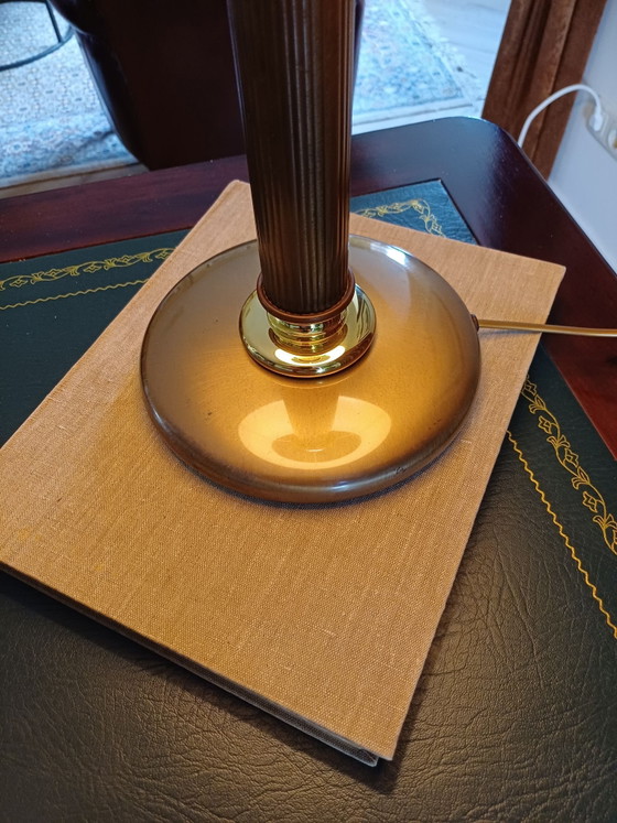 Herda grande lampada a colonna Hollywood Regency 55 cm alta – Lampade da tavolo, Metallo, Tessile (photo 9 of 10)