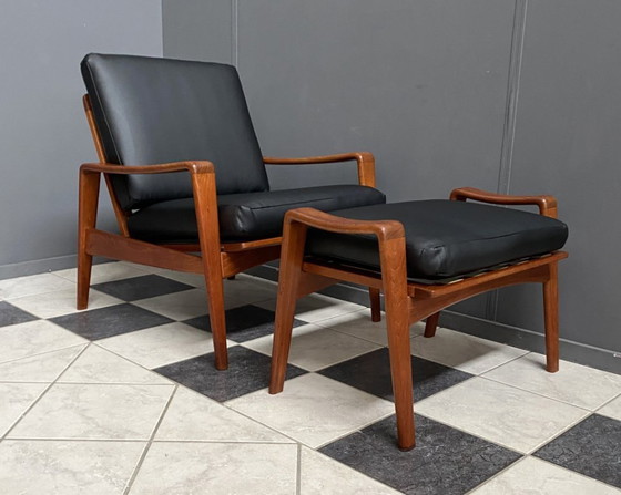 Image 1 of Poltrona Teak Arm di Arne Wahl Iversen rivestita