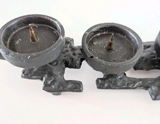 Image 1 of MCM 1960s Brutalist Design Weihnachten Advent Kerzenhalter