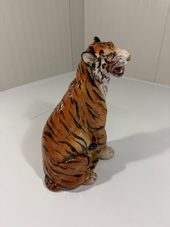 Grande Tigre in Ceramica Italia Anni '70 – Oggetti decorativi (photo 9 of 14)