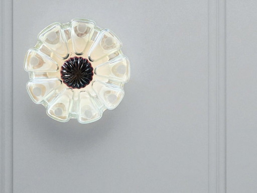 Flower glass flush mount ceiling or wall light