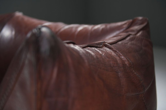 Image 1 of Perfecte, gepatineerde Le Bambole leren bank van Mario Bellini - B&B Italia