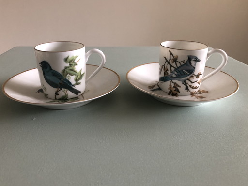 2 kop en schotel porcelaine de Paris 