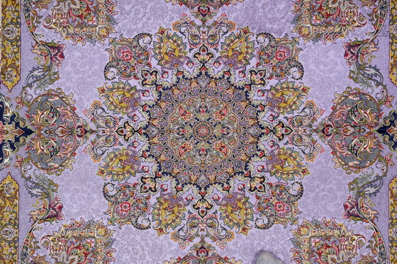 Image 1 of Oosters handgemaakt tafelkleed, zeer fijn vervaardigd uit zijden draden, 100 x 100 cm