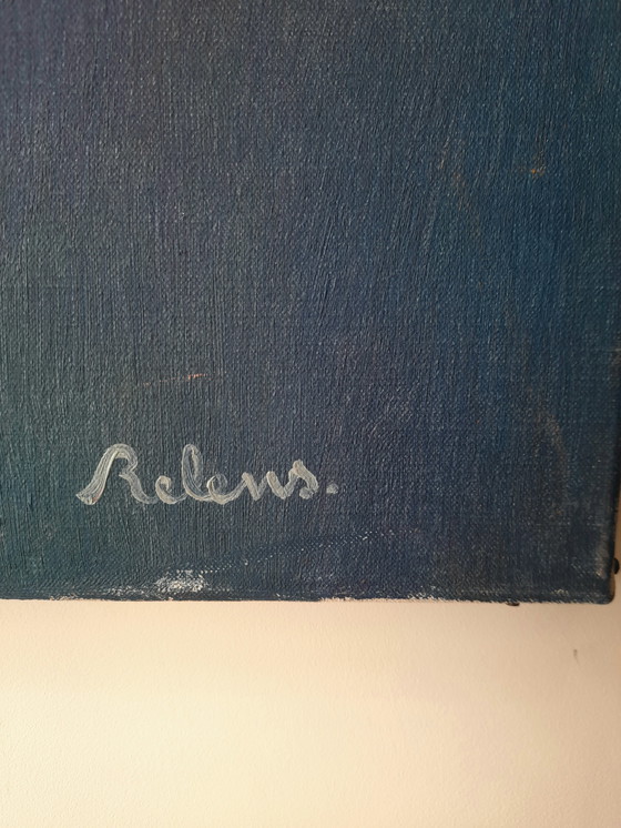 Image 1 of "Songeur" oil on canvas signed Gaston Relens