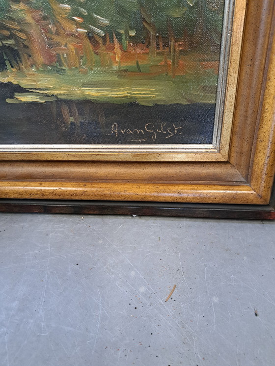 Image 1 of Aarnout van Gilst pintando patos junto al río.e