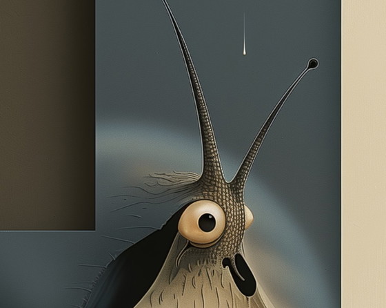 Image 1 of Unique Edition: High-Quality Giclée - The Adventures of Monsieur Escargot in the Surrealist Revolution