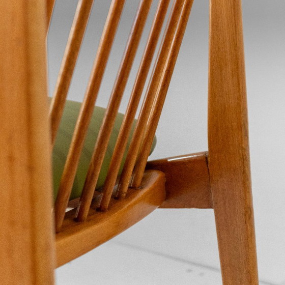 1x Vier Mid-Century Modern Italiaanse Houten Eetkamerstoelen in de Stijl van Ico Parisi – Skai (photo 12 of 14)