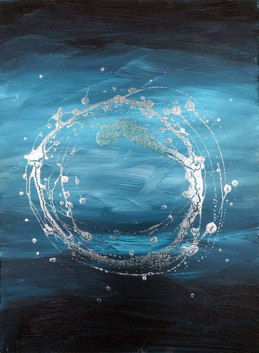 Dipinto acrilico originale, espressionismo astratto, collana della mia anima – schilderijen tekeningen, Canvas